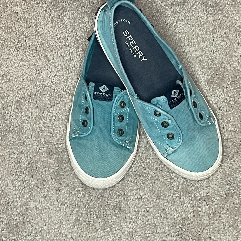 Sperry sneakers distressed blue color size 7